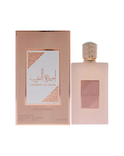 Lattafa Unisex 3.4oz Ameerat Al Arab Prive Rose Edp In Transparent