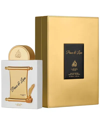 Lattafa Unisex 3.4oz Pride Peace & Love Edp Spray In Transparent