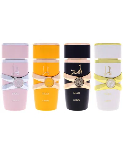Lattafa Unisex 4 Pc Kit Edp In Transparent