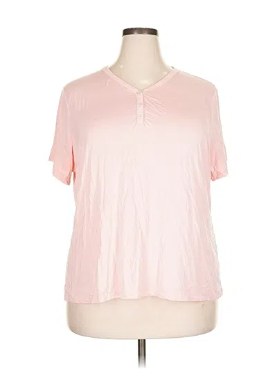 Pre-owned Latuza Short Sleeve Henley Shirt In Pink