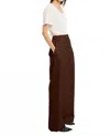 Laude The Label Hepburn Wide Leg Trousers In Basalt Brown In Multi