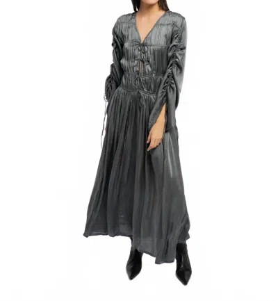 Laude The Label Iris Maxi Dress In Slate In Gray