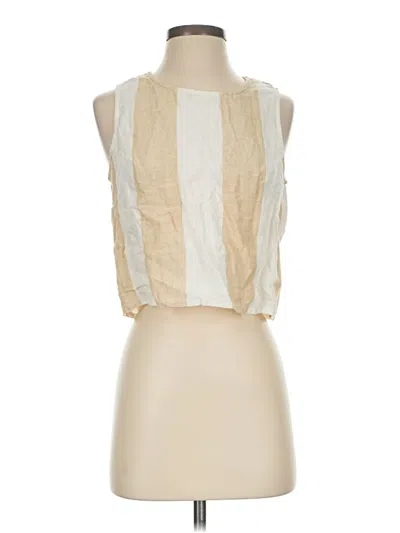 Pre-owned Laude The Label Sleeveless Blouse In Ivory