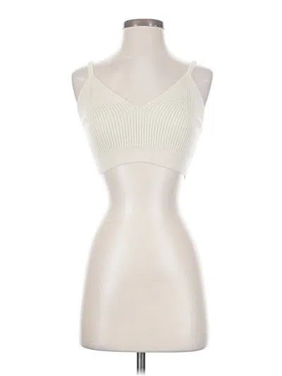 Pre-owned Laude The Label Tank Top Ivory Strapless Neckline Tops In White