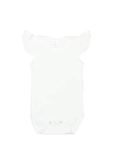Pre-owned Laughing Giraffe Kids' Short Sleeve Onesie In White