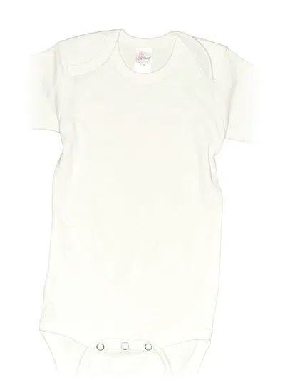 Pre-owned Laughing Giraffe Babies' Short Sleeve Outfit In White