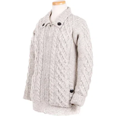 Laundromat Women's Brianna Oatmeal Cableknit Sweater In White