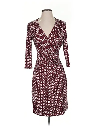 Pre-owned Laundry By Design Casual Dress In Burgundy