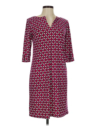 Pre-owned Laundry By Design Casual Dress In Burgundy