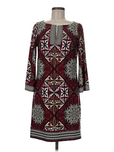 Pre-owned Laundry By Design Casual Dress In Burgundy