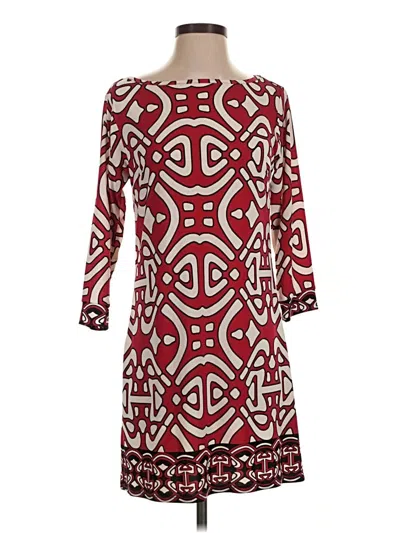 Pre-owned Laundry By Design Casual Dress In Burgundy