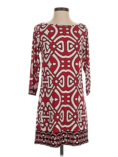 Pre-owned Laundry By Design Casual Dress In Burgundy