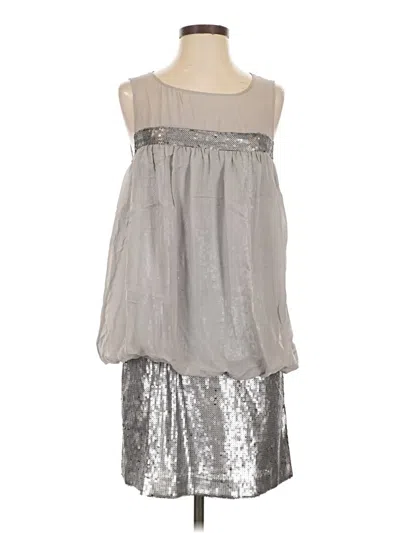 Pre-owned Laundry By Design Casual Dress In Silver