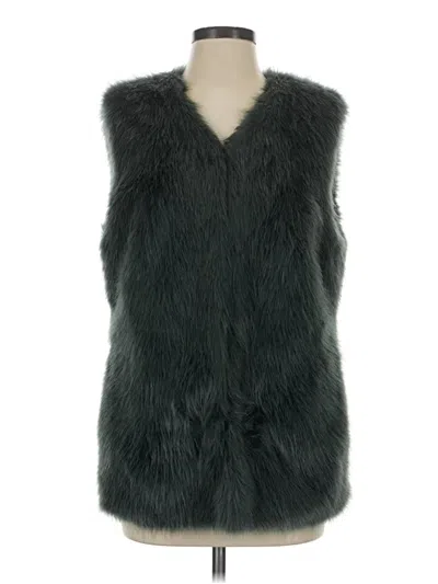 Pre-owned Laundry By Design Faux Fur Vest In Gray