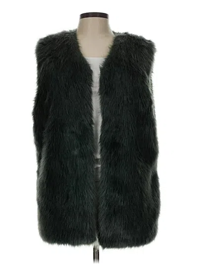 Pre-owned Laundry By Design Faux Fur Vest In Green