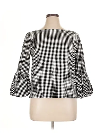 Pre-owned Laundry By Shelli Segal 3/4 Sleeve Blouse In Black