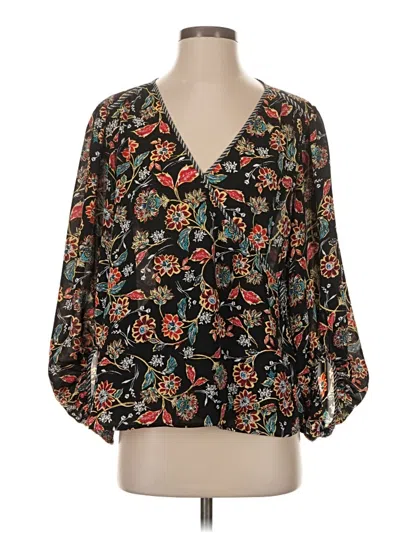Pre-owned Laundry By Shelli Segal 3/4 Sleeve Blouse In Black