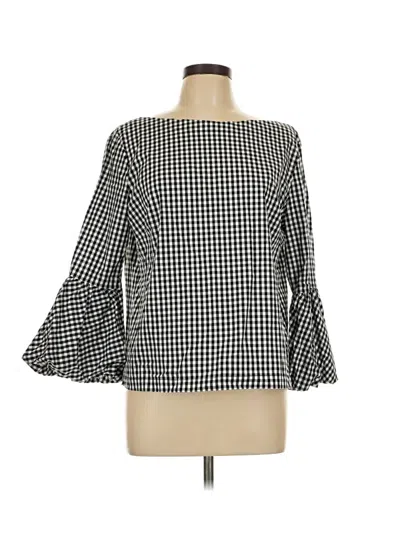 Pre-owned Laundry By Shelli Segal 3/4 Sleeve Blouse In Black