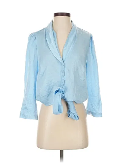 Pre-owned Laundry By Shelli Segal 3/4 Sleeve Blouse In Blue