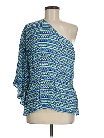 Pre-owned Laundry By Shelli Segal 3/4 Sleeve Blouse In Blue