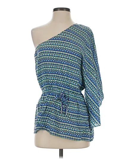 Pre-owned Laundry By Shelli Segal 3/4 Sleeve Blouse In Blue