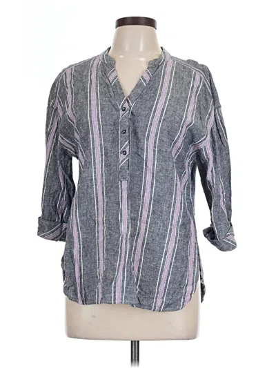 Pre-owned Laundry By Shelli Segal 3/4 Sleeve Blouse In Gray