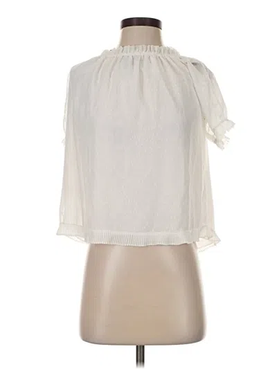 Pre-owned Laundry By Shelli Segal 3/4 Sleeve Blouse In Ivory