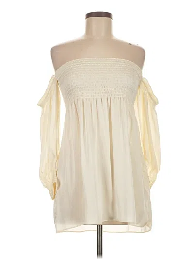 Pre-owned Laundry By Shelli Segal 3/4 Sleeve Blouse In Ivory