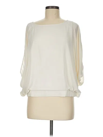 Pre-owned Laundry By Shelli Segal 3/4 Sleeve Blouse In Ivory
