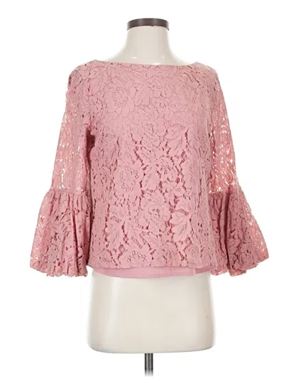 Pre-owned Laundry By Shelli Segal 3/4 Sleeve Blouse In Pink