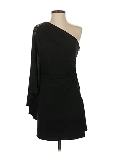 Pre-owned Laundry By Shelli Segal 3/4 Sleeve Top Black One Shoulder Neckline Tops