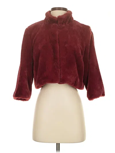 Pre-owned Laundry By Shelli Segal 3/4 Sleeve Top Burgundy Mock Neckline Tops