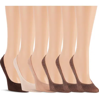 Laundry By Shelli Segal 6-pack Assorted Ballet Cut Liner Socks In Multi