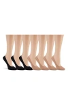 Laundry By Shelli Segal 7-pack Solid Laser-cut Liner Socks