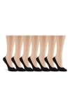 Laundry By Shelli Segal 7-pack Solid Laser-cut Liner Socks In Black