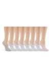 Laundry By Shelli Segal 8-pack Solid Cushioned Liner Socks