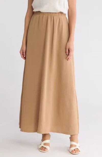 Laundry By Shelli Segal Airflow Maxi Skirt In Camel