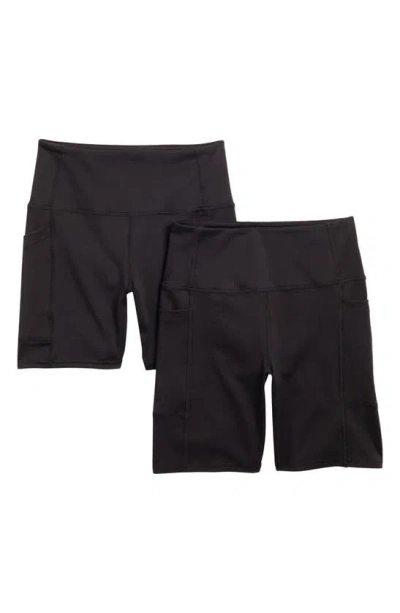 Laundry By Shelli Segal Assorted 2-pack Bike Shorts In Black