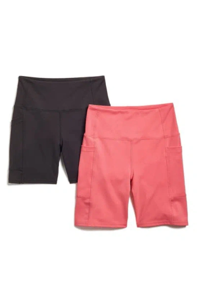 Laundry By Shelli Segal Assorted 2-pack Bike Shorts In Coral