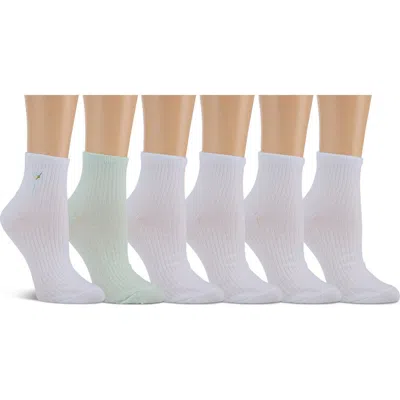 Laundry By Shelli Segal Assorted 6-pack Embroidered Ankle Socks