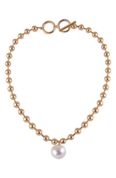 Laundry By Shelli Segal Ball Chain Collar Necklace In Gold