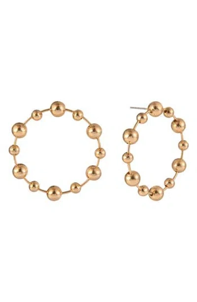 Laundry By Shelli Segal Ball Chain Frontal Hoop Earrings In Gold