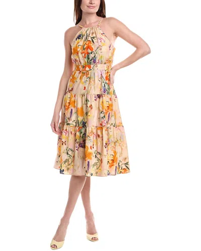 Laundry By Shelli Segal Beaded Halter Midi Dress