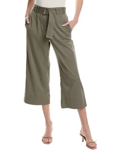 Laundry By Shelli Segal Belted Cropped Pant In Grey