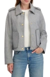 Laundry By Shelli Segal Blanket Stitch Jacket In Gray