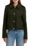 Laundry By Shelli Segal Blanket Stitch Jacket In Green