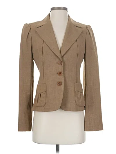 Pre-owned Laundry By Shelli Segal Blazer Jacket In Tan