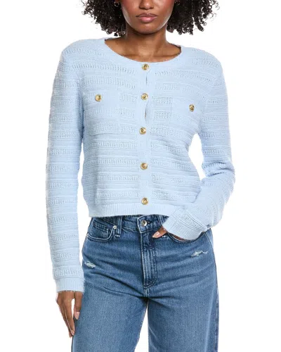 Laundry By Shelli Segal Boucle Sweater Cardigan In Blue