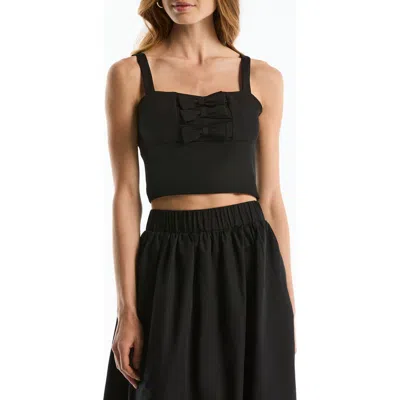 Laundry By Shelli Segal Bow Detail Bustier Top In Black