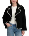 Laundry By Shelli Segal Boxy Blanket Coat In Black